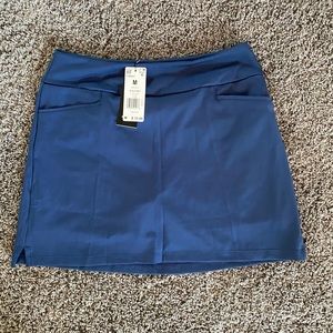 Adidas 17" blue golf skort, size medium